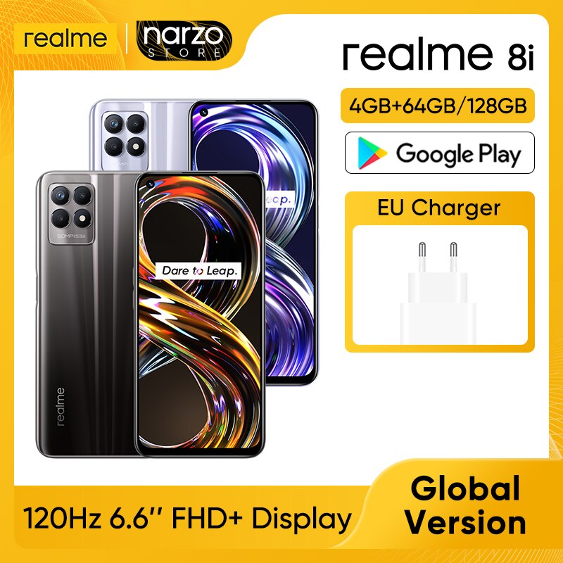 Realme 8i ۷ι  Helio G96 Octa Core 4GB 128GB ..
